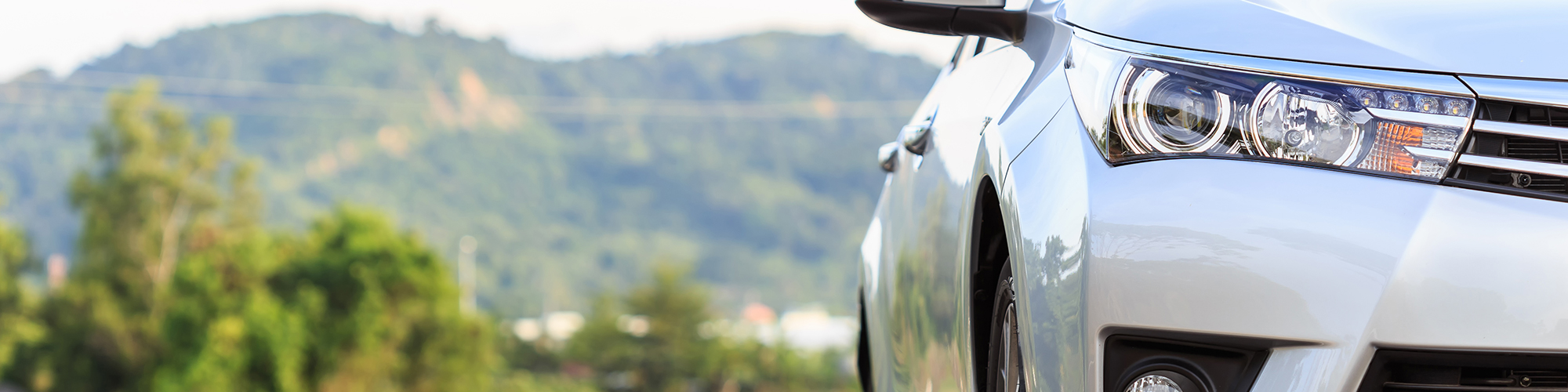 White Sports Car Closeup