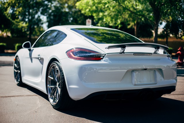 White Porche Rear